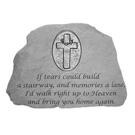 KAY BERRY If Tears Could Build A Stairway Memorial Stone with Oval Cross Personalized Insert 9455